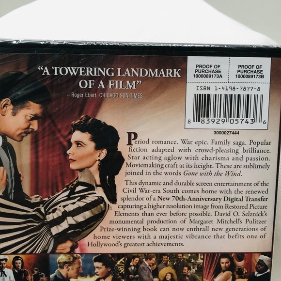 Gone With The Wind 2 Disc 70th Anniversary Edition DVD New In Package - Picture 7 of 8